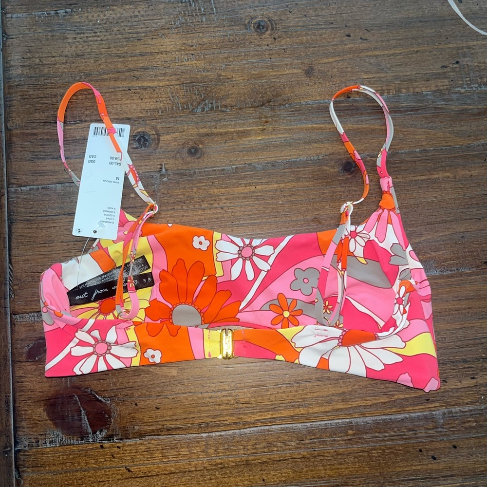 NWT Urban Outfitters Bikini top floral Sz medium - Picture 2 of 2
